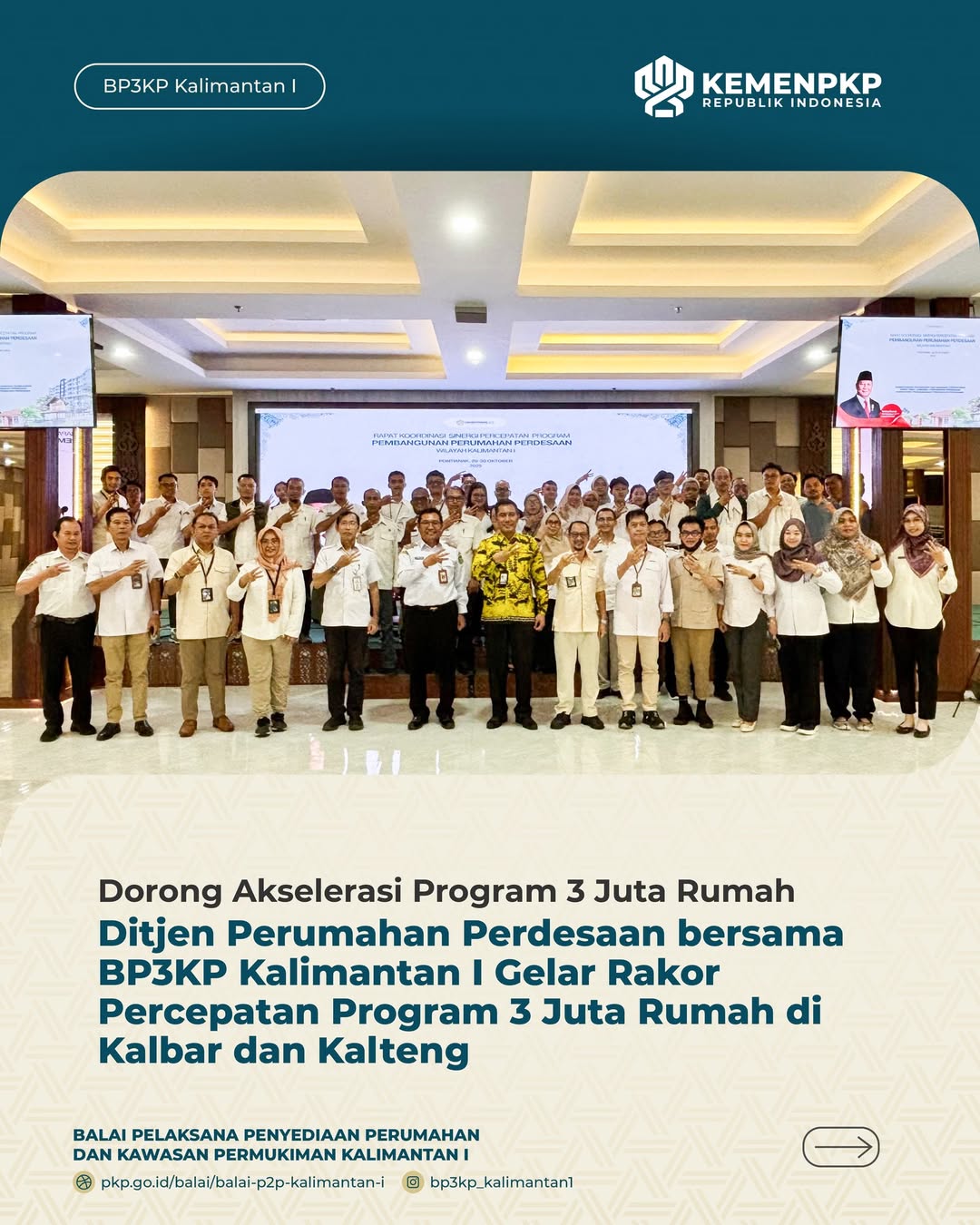 Dalam rangka mempercepat pencapaian Program Nasional Tiga Juta Rumah, Direktorat Jenderal Peruma