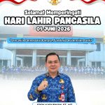 Biru dan Merah Tradisional Hari Lahir Pancasila Instagram Post